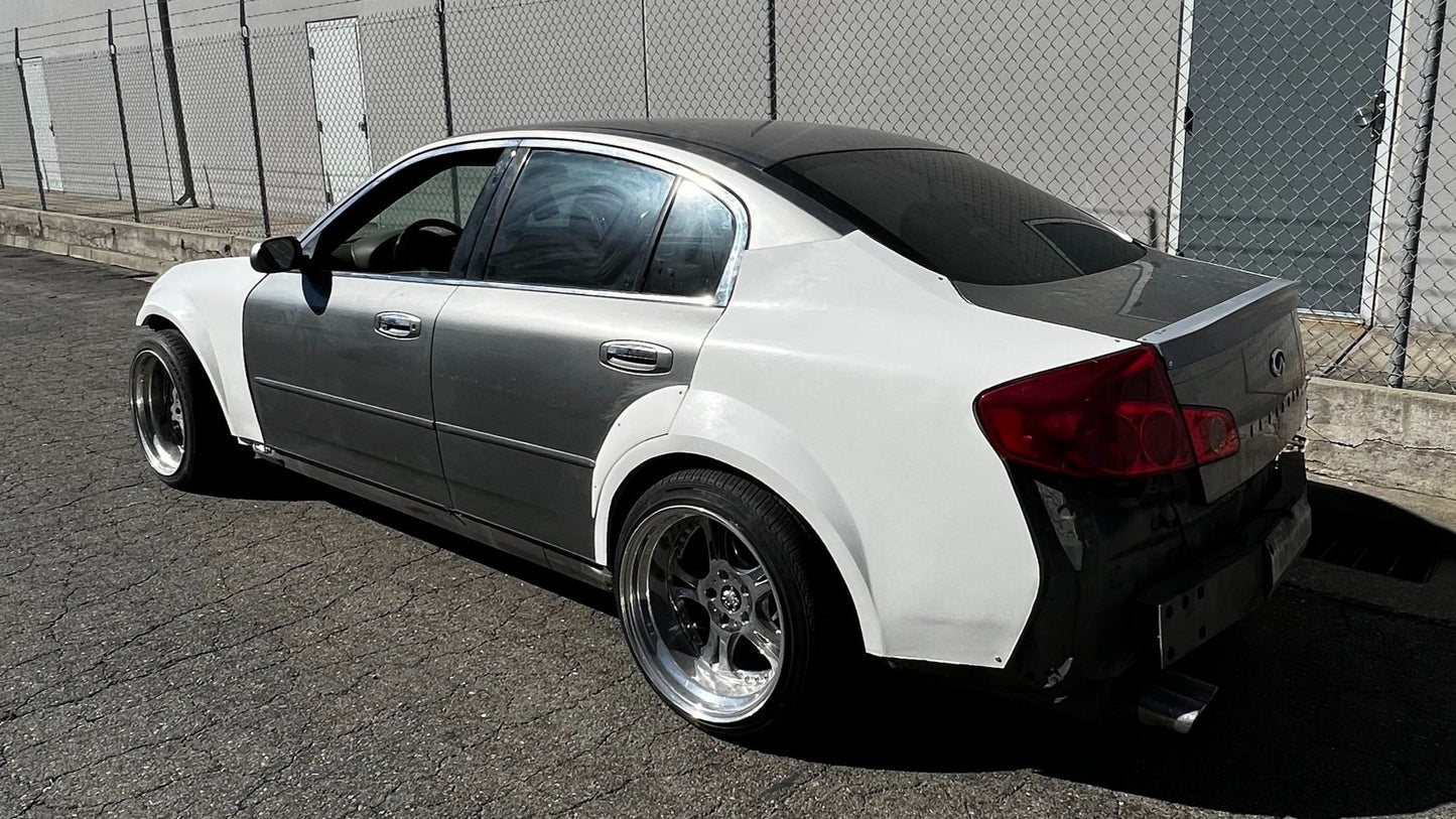 SFP INFINITI G35 SEDAN G SPEC REAR OVER FENDERS 4PC +35mm